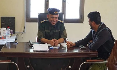 مدير أمن وشرطة ساحل حضرموت يقوم بزيارة تفقدية لمركز شرطة فوة بمدينة المكلا