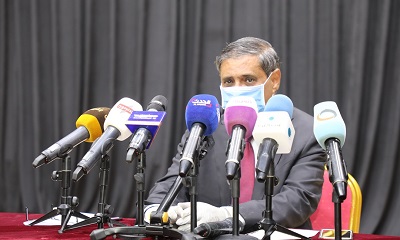 محافظ حضرموت يدعو في حديث لإذاعة سيئون الى ضرورة ان يلتزم المواطنين بالاجراءات التي اتخذتها السلطة المحلية للوقاية من وباء كورونا .