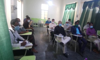 اجتماع بمستشفى الجحي لمناقشة الاستعدادات الاحترازية ضد فيروس كورونا وتنسيق الجهود بين مديريات دوعن والضليعة ويبعث