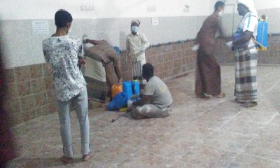 حضرموت ضد الكورونا فريق القطن يواصل حملات التعقيم بمنطقة العنين