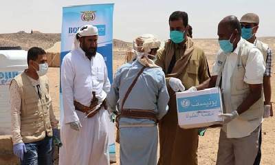 مدير عام العبر يدشن مشروع الإستجابة في مجال المياه والاصحاح البيئي للنازحين في مديرية العبر