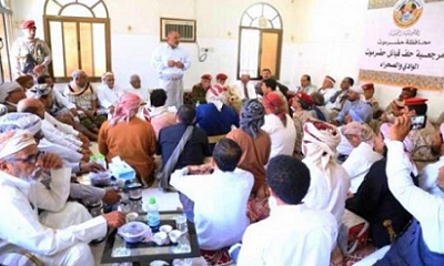 بالحكمة الحضرمية تنهي قضية الجيش وآل حريز بني مرة بوادي حضرموت بالصلح العام