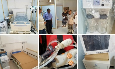 مستشفى تريم تتسلم شحنة اجهزة ومستلزمات طبية لمواجهة فايروس كورونا مقدمة من السلطة المحلية بالوادي ومكتب الصحة