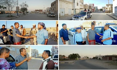 لليوم الثاني على التوالي.. الأجهزة الأمنية بغيل باوزير تشرف على تطبيق حظر التجوال