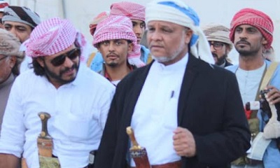 الشيخ خالد محسن العامري عضو رئاسة مؤتمر حضرموت الجامع يُعزّي في وفاة الخبير المالي سالم مبارك بن دهري