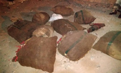 بعد عملية تحري ورصد دامت لـ24 ساعة : التشكيل البحري بخفر السواحل يضبط نحو 3500 بندل قات بساحل حصيحصة ويتلفها