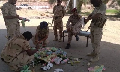 أفراد نقطة الهجرين بدوعن يلقون القبض على مهرب قات