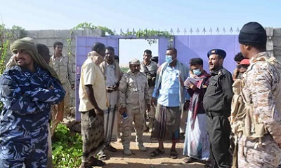 مدير عام مديرية بروم ميفع يتفقد أضرار المنخفض المداري بمنطقة ميفع