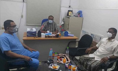 مدير عام تريم يلتقي مديري مكتب الصحة ومستشفى تريم العام