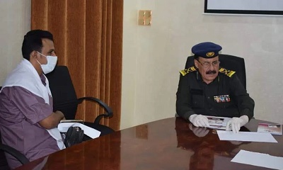 مدير أمن ساحل حضرموت يلتقي رئيس دائرة الشهداء والجرحى 