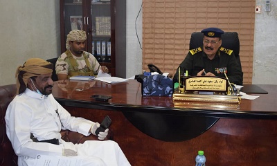 وكيل وزارة الداخلية يلتقي وكيل محافظ حضرموت المساعد لشؤون مديريات الوادي والصحراء