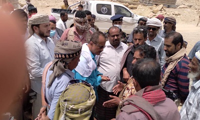 لجنة حصر أضرار كارثة السيول بالمديريات الغربية تنفذ نزولاً ميدانياً إلى مديرية يبعث للإطلاع على حجم الأضرار وتقديم المساعدات اللازمة للمواطنين