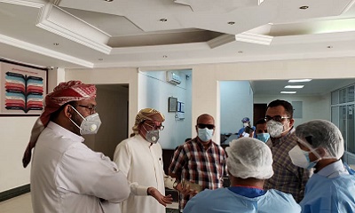 الوكيل المساعد التميمي يطلع على واقع واحتياجات مركز الحميات بمستشفى عيديد بمديرية تريم ويوجه بزيادة السعة السريرية للمركز