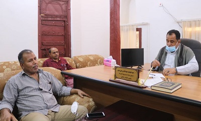 مدير عام شبام يلتقي مدير عام المؤسسة المحلية للمياة والصرف الصحي بوادي وصحراء حضرموت .