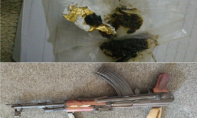 نقطة عسد الفاي تضبط سيارة على متنها 6 أشخاص وبحوزتهم كمية من الحشيش وقطعة سلاح