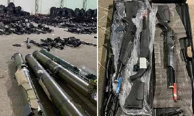 أسلحة قادمة من إيران ضبطها التحالف ببحر العرب