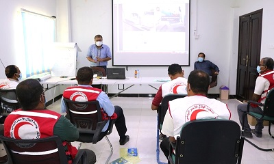 دورة تدريبية تبدا بسيئون لمتطوعي الهلال الاحمر اليمني حول طرق مكافحة فايروس كورونا