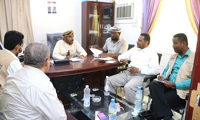 لجنة الاغاثة الفرعية بوادي حضرموت تناقش الوضع الاغاثي بمديريات حضرموت الوادي والصحراء