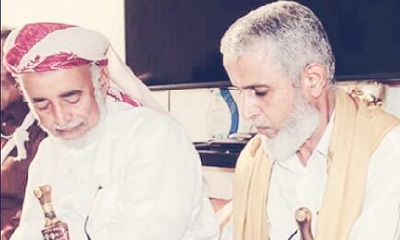 المقدم الأستاذ الدكتور عبدالحكيم مبروك عامر لرضي ينعي الشيخ عوض بن سالم بن منيف الجابري