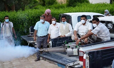 مؤسسة نهد التنموية تنفذ حملة مكافحة البعوض في مدريتي القطن وحريضة بوادي حضرموت