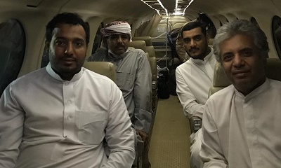 طائرة خاصة تنقل وفد حضرموت إلى الرياض