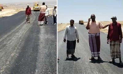 مدير عام تريم يتفقد مشروع عقبة كتبه ويطلع على سير العمل فيها