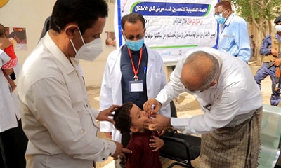 الوكيل الكثيري يدشن الحملة التكميلية للتحصين ضد مرض شلل الأطفال بمديريات وادي حضرموت والصحراء