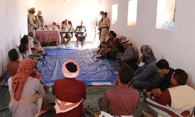 محافظ حضرموت يلتقي مقادمة ومشائخ وأعيان مناطق لبنة والحيسر والدهمة بمديرية دوعن