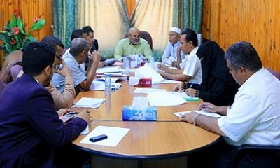 لجنة المناقصات بوادي حضرموت تناقش مستوى تنفيذ عدد من المشاريع