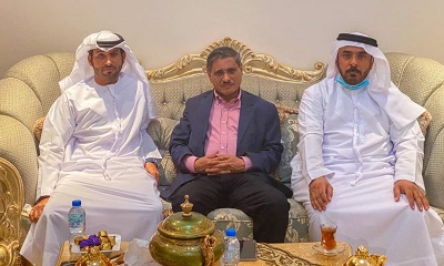 محافظ حضرموت يلتقي في أبوظبي مدير شركة "العين سولار" للطاقة الشمسية وبحث سُبل التعاون لإنشاء محطات بالطاقة الشمسية في حضرموت
