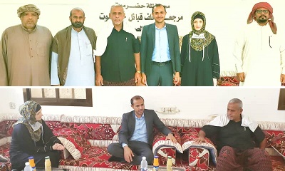 وفد من منظمة أطباء بلا حدود الهولندية في زيارة لمقر مرجعية حلف قبائل حضرموت الوادي والصحراء