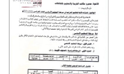 وزير التربية يقر آلية لتنظيم الدراسة في مرحلة التعليم الأساسي للعام الدراسي 2020 - 2021 م