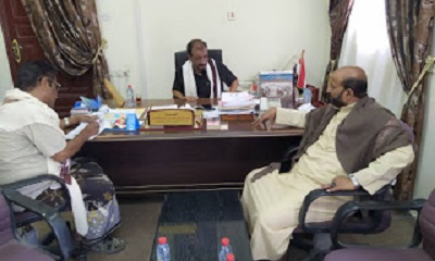 الوكيل المساعد لمحافظة حضرموت لشؤون الصحراء الصيعري يطلع على آلية إنشاء الشرطه المجتمعيه بمديريات الصحراء 