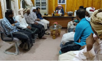 مدير عام مديرية ثمود يلتقي بمدير التربية والتعليم بالمديرية ومعلمين المدارس بمديرية ثمود.