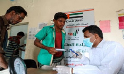 الهلال الإماراتي يعالج 110 مرضى في حصيحصة حضرموت