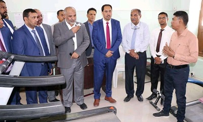 وزير الشباب والرياضة يزور كلية التربية البدنية والرياضية بجامعة سيئون
