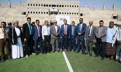وزير الشباب والرياضة يزور الإستاد الإولمبي ويتفقد صالة الفقيد بامعبد بسيئون