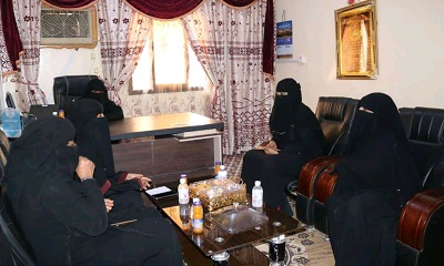 مديرة إدارة الطفل المرأة والأسر المنتجة بمكتب الشؤون الإجتماعية بوادي حضرموت تزوران مؤسسة بنت الريف للتنمية والحقوق بالقطن