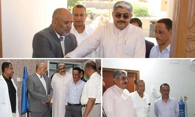 وكيل وادي حضرموت يتفقد مستشفى حورة ويفتتح سكن الأطباء بالمستشفى ويطلع على الخدمات الصحية بمستشفى صالح بابكر الخيري