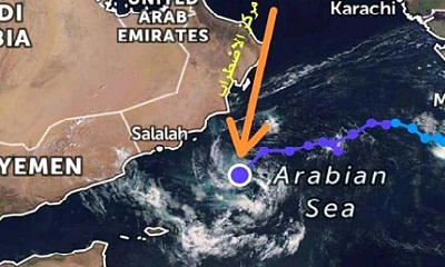 غرفة أرصاد حضرموت .. تداعيات الإضطراب المداري في بحر العرب