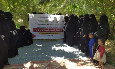 نزولات توعوية للعاملات في المزارع بمديرية ساه إحتفاء باليوم العالمي للمرأة الريفية