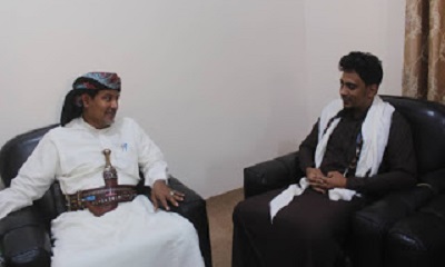 مدير عام مديرية شبام يلتقي رئيس مصلحة شئون القبائل بوادي وصحراء حضرموت الشيخ خالد الكثيري