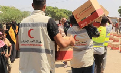 خلال نصف شهر : 218 طن دعم إماراتي جديد في مناطق شرق اليمن وغربة