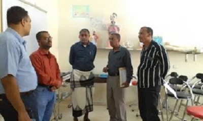 اللجنة الوزارية لمكتب وزارة التعليم الفني والتدريب المهني بساحل حضرموت تتطلع على سير العملية التعليمية للعام الدراسي 2020- 2021م بمعهد أثر للعلوم الطبية بغيل باوزير