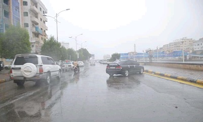 أمطار الرحمة تهطل على ساحل حضرموت بفعل الحالة الجوية قاتي