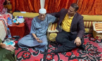 زاره في بيته .. المدير التنفيذي للمؤسسة الإقتصادية يعلن تكفل المؤسسة بسفر الفنان العطاس