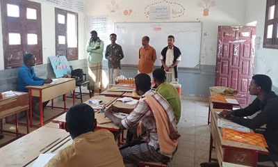 مدير التوجية التربوي بحضرموت يتفقد عملية تأهيل المعلمين الجدد في بروم ميفع