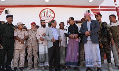 محافظ حضرموت يزور مديرية ساه ويفتتح مدرستي الحزم والحسك ومنشأة نادي الريان ويتفقد مستشفى المديرية