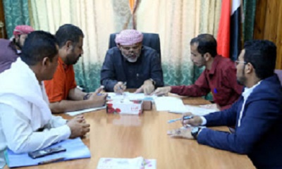 وكيل وادي حضرموت عصام الكثيري يوجه بانزال مناقصة مشروع تجهيز مكاتب وقاعة كبرى لمكتب الشباب والرياضة بالاستاد الأولمبي