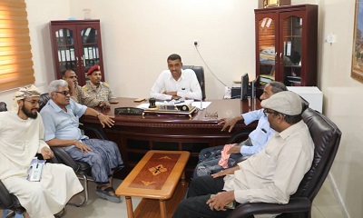 العميد العوبثاني يبحث أوجه التعاون المشترك مع رئيس المحكمة ورئيس نيابة الإستئناف بوادي حضرموت